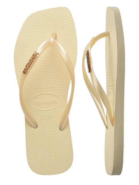 SQUARE LOGO Flip flops buttercream - Women&rsquo;s shoes