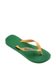 HAVAIANAS BRASIL LOGO Men's flip flops green/yellow - Unisex shoes - 3