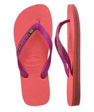 HAVAIANAS BRASIL LOGO Men's flip flops coral/pink - Unisex shoes - 5