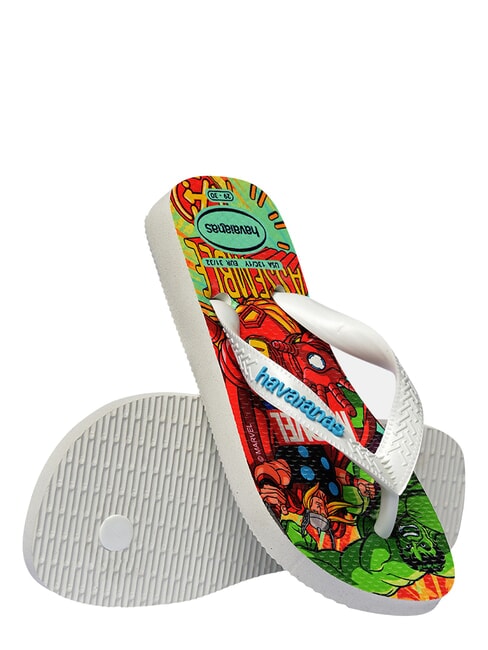 TOP MARVEL 2 Flip-flops WHITE / WHITE / BLUE - Baby Shoes