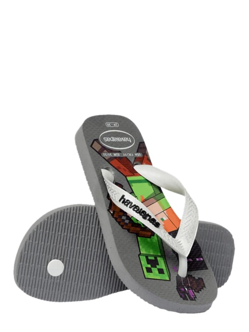MINECRAFT Flip-flops steel grey/white - Baby Shoes