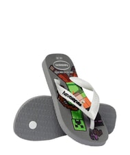 HAVAIANAS MINECRAFT Flip-flops steel grey/white - Baby Shoes - 4