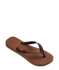 HAVAIANAS BRASIL LOGO Men's flip flops rust/dark brown - Unisex shoes - 3