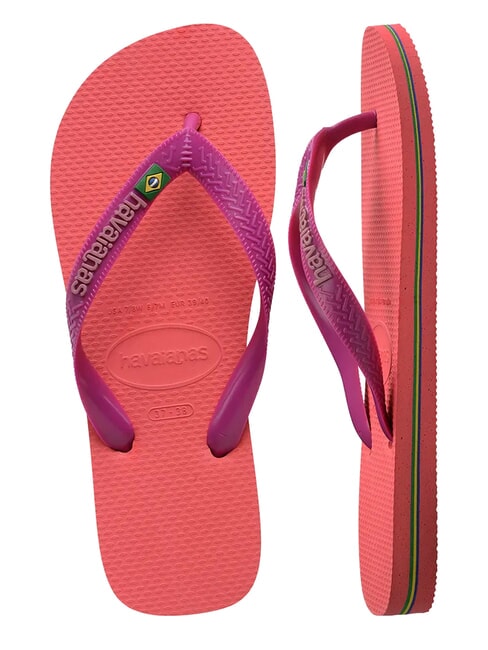 BRASIL LOGO Men's flip flops coral/pink - Unisex shoes