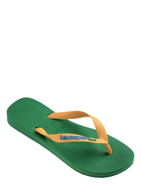 BRASIL LOGO Men's flip flops green/yellow - Unisex shoes