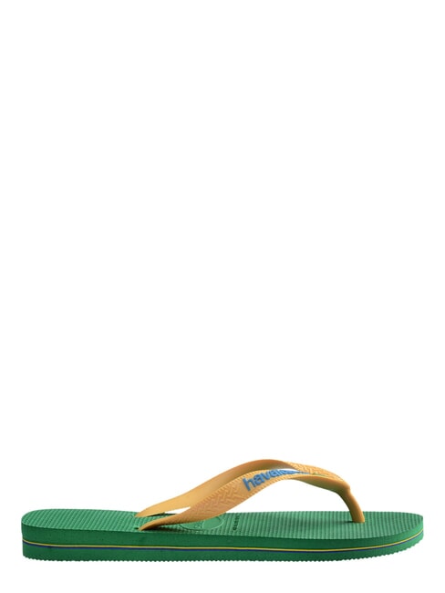 BRASIL LOGO Men's flip flops green/yellow - Unisex shoes