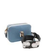 FURLA GARDENIA Camera case bag in keria print leather denim + ice tones - Women&rsquo;s Bags - 2