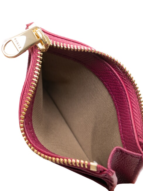 GARDENIA Flat leather card holder raspberry - Women&rsquo;s Wallets