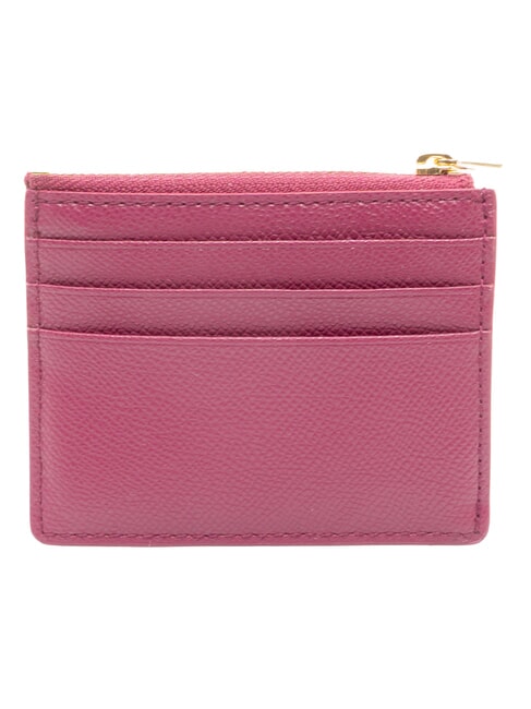 GARDENIA Flat leather card holder raspberry - Women&rsquo;s Wallets
