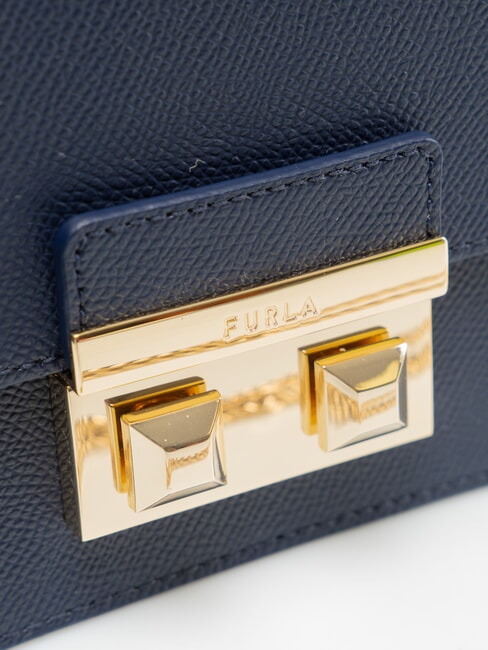 BELLA  Mini shoulder bag, in leather ink blue - Women&rsquo;s Bags