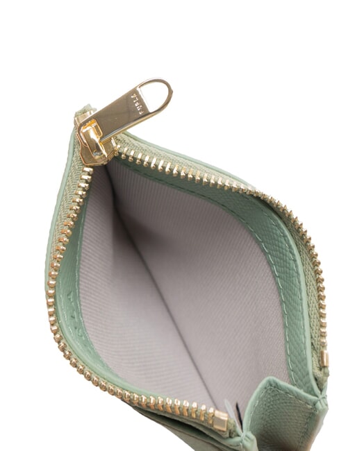 GARDENIA Flat leather card holder mineral greens - Women&rsquo;s Wallets