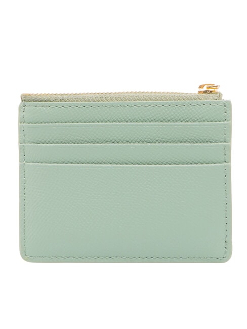 GARDENIA Flat leather card holder mineral greens - Women&rsquo;s Wallets