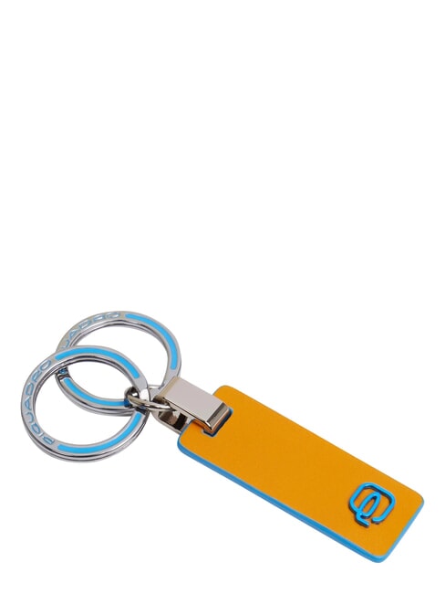 BLUE SQUARE Leather keychain Yellow - Key holders