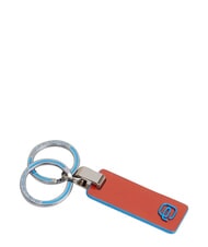 PIQUADRO BLUE SQUARE Leather keychain leather4 - Key holders - 3