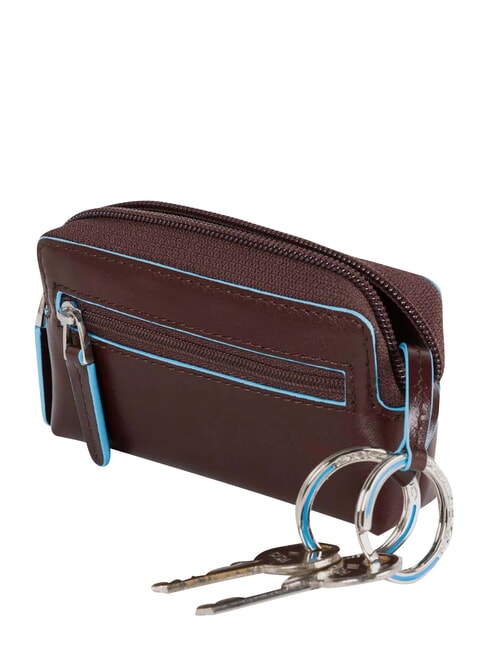 BLUE SQUARE Leather key case MAHOGANY - Key holders