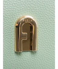 FURLA GARDENIA Camera case bag in keria print leather mineral green + ice tones - Women&rsquo;s Bags - 3
