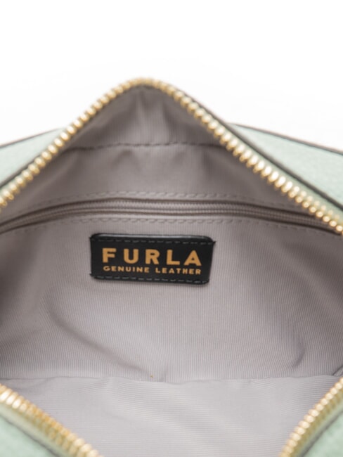 GARDENIA Camera case bag in keria print leather mineral green + ice tones - Women&rsquo;s Bags
