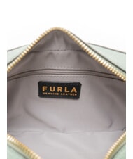 FURLA GARDENIA Camera case bag in keria print leather mineral green + ice tones - Women&rsquo;s Bags - 5