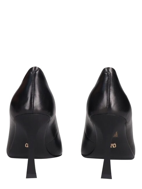 ME25 9cm heel d&eacute;collet&eacute;, in leather black - Women&rsquo;s shoes