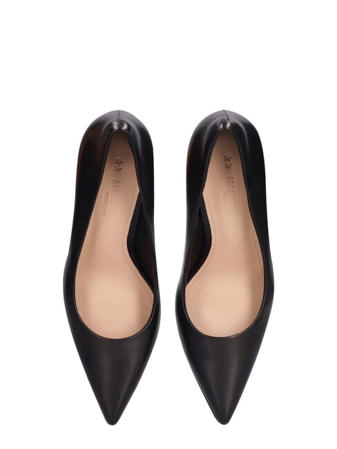 ME25 9cm heel d&eacute;collet&eacute;, in leather black - Women&rsquo;s shoes