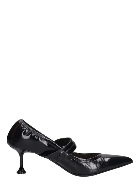 ME25 6cm heel d&eacute;collet&eacute;, in leather black - Women&rsquo;s shoes