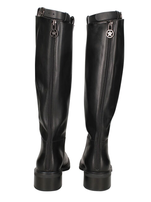 ME25 High boot, 4.5 heel, in leather black - Women&rsquo;s shoes