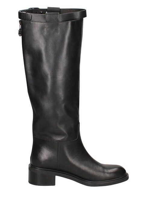 ME25 High boot, 4.5 heel, in leather black - Women&rsquo;s shoes