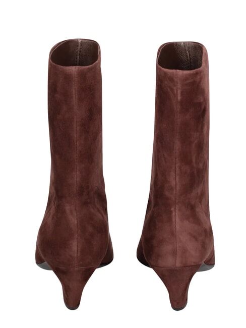 ME25 5cm heel ankle boot, in leather dark brown - Women&rsquo;s shoes