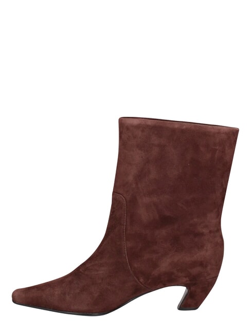 ME25 5cm heel ankle boot, in leather dark brown - Women&rsquo;s shoes