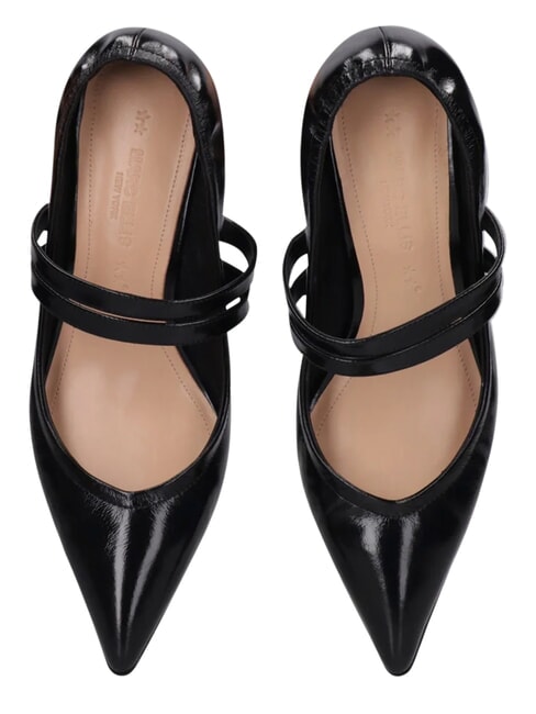 ME25 6cm heel d&eacute;collet&eacute;, in leather black - Women&rsquo;s shoes