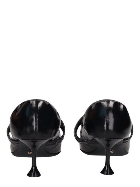 ME25 6cm heel d&eacute;collet&eacute;, in leather black - Women&rsquo;s shoes