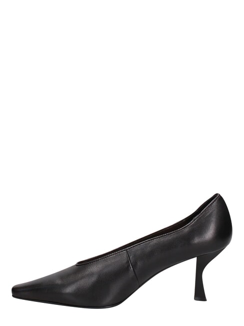 ME25 6cm heel d&eacute;collet&eacute;, in leather black - Women&rsquo;s shoes