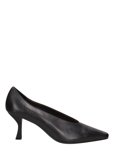 ME25 6cm heel d&eacute;collet&eacute;, in leather black - Women&rsquo;s shoes