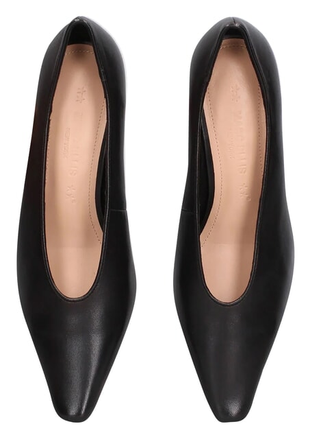 ME25 6cm heel d&eacute;collet&eacute;, in leather black - Women&rsquo;s shoes