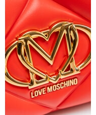 LOVE MOSCHINO EMBOSSED Mini shoulder bag RED - Women&rsquo;s Bags - 3