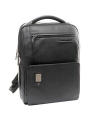 PIQUADRO AKRON Leather backpack Black - Laptop backpacks - 4