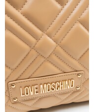 LOVE MOSCHINO QUILTED Handbag, with chain shoulder strap beige - Women&rsquo;s Bags - 3