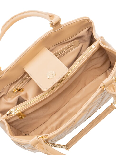 QUILTED Handbag, with chain shoulder strap beige - Women&rsquo;s Bags