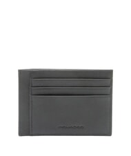 PIQUADRO AKRON Flat leather card holder Black - Men&rsquo;s Wallets - 2
