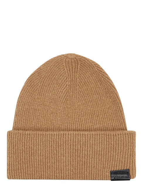 LEATHER PATCH Wool hat khaki - Hats