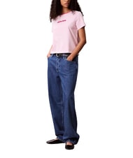 CALVIN KLEIN SS RETRO LOGO GRAPHI Short-sleeved T-shirt pink - T-shirt - 3