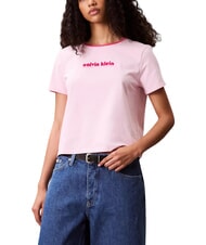 CALVIN KLEIN SS RETRO LOGO GRAPHI Short-sleeved T-shirt pink - T-shirt - 4