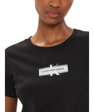 CALVIN KLEIN FADED MONOLOGO SLIM Short-sleeved T-shirt black - T-shirt - 4