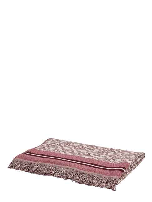 MONOPLAY JACQUARD Wool scarf red - Scarves