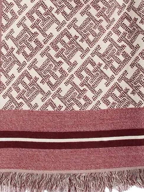 MONOPLAY JACQUARD Wool scarf red - Scarves