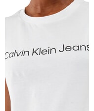 CALVIN KLEIN CORE INSTIT LOGO Short-sleeved T-shirt white - T-shirt - 4