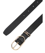 TOMMY HILFIGER FEMININE Leather belt black - Belts - 3