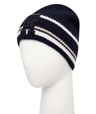 TOMMY HILFIGER MONOGRAM Wool and cashmere blend hat blue - Hats - 2