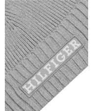 TOMMY HILFIGER MONOTYPE BEANIE Cotton and wool hat grey - Hats - 3