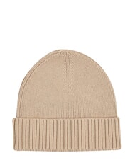 TOMMY HILFIGER TH FLAG Cotton beanie hat with cuff beige - Hats - 2
